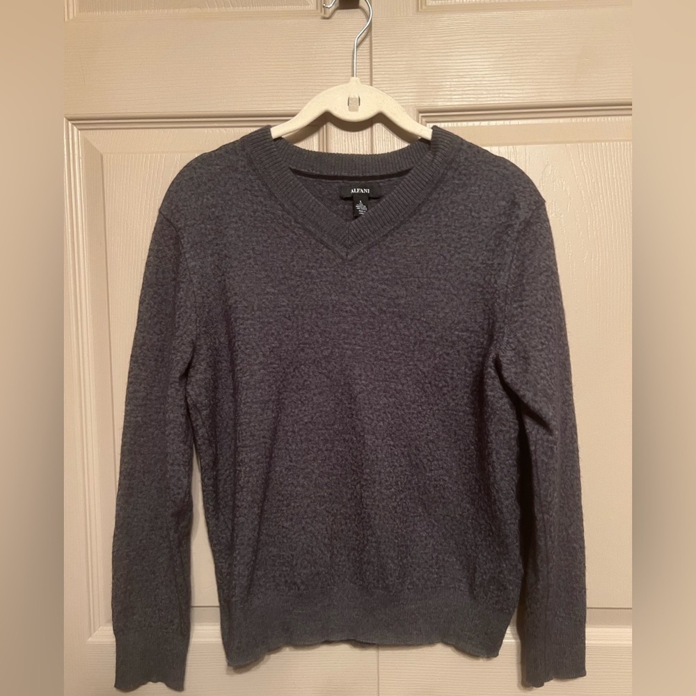 Alfani Charcoal V-Neck Sweater for Men